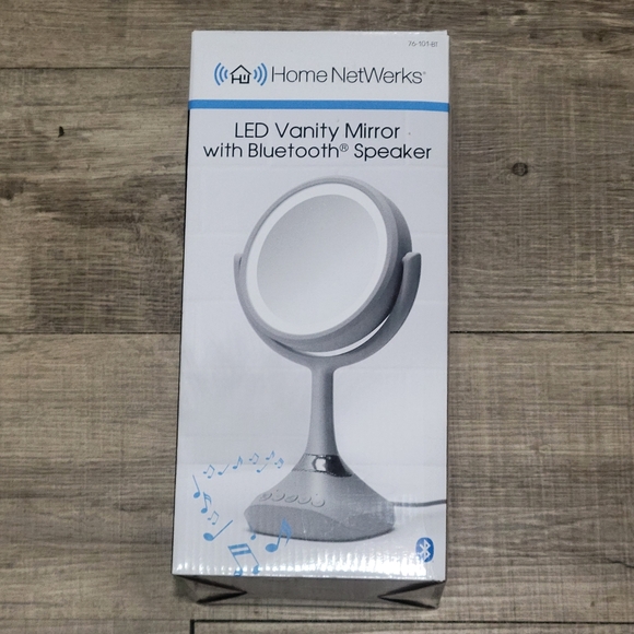 Homewerks Mirror with LED Light and Bluetooth Speaker and Microphone - Picture 8 of 8